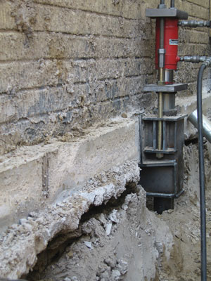Commercial Push Pier Installation in Indianola